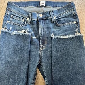 Edwin Women's Distressed Blue Cropped Jeans